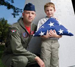 Major Dan Rooney with Jacob Green